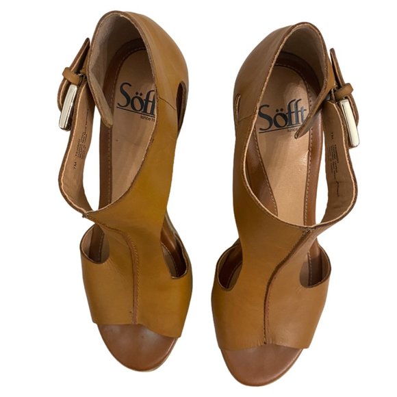 Sofft Dabney Leather Heels in Luggage/Tan, Size 7 - Picture 7 of 11